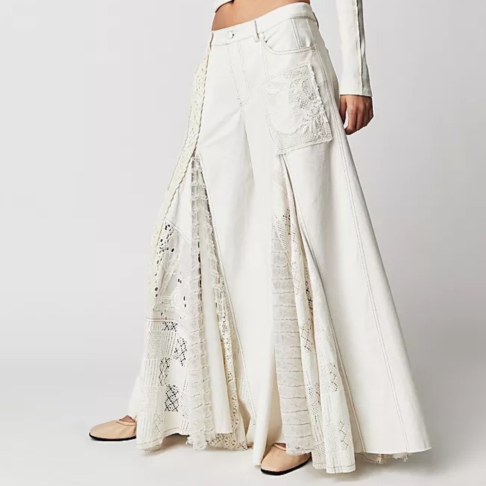 ✨HP✨ NWTS FREE PEOPLE WIDE LEG JEANS (28) - Picture 2 of 10